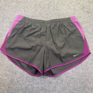Nike Dri Fit Tempo Running Shorts Women’s Athletic Shorts Lg Gray Purple